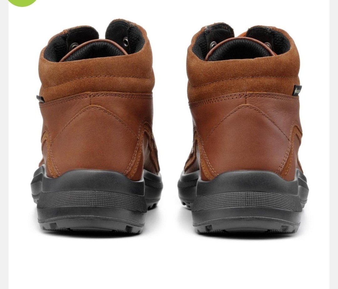 HOTTER PEAK II GTX TAN LEATHER GORETEX WATERPROOF WALKING BOOTS. UK 8