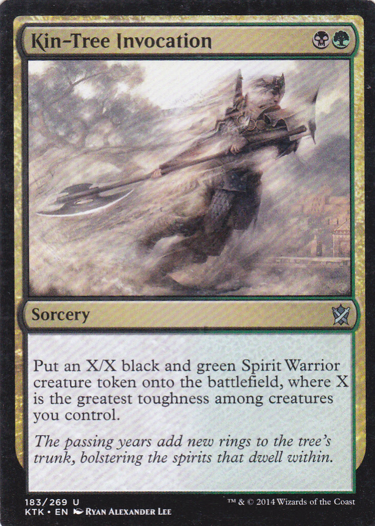 Kin-Tree Invocation Khans of Tarkir Duel black green Magic the ...