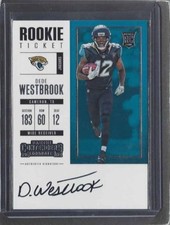 DEDE WESTBROOK 2017 CONTENDERS ROOKIE TICKET JAGUARS ON CARD AUTO RC #329