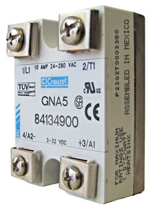 Crouzet GNA5 84134900 Solid State Relay 10 Amp 24-280 VAC Input 3-32 VDC Output