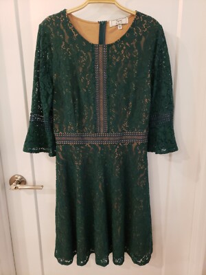 green overlay dress Dolores