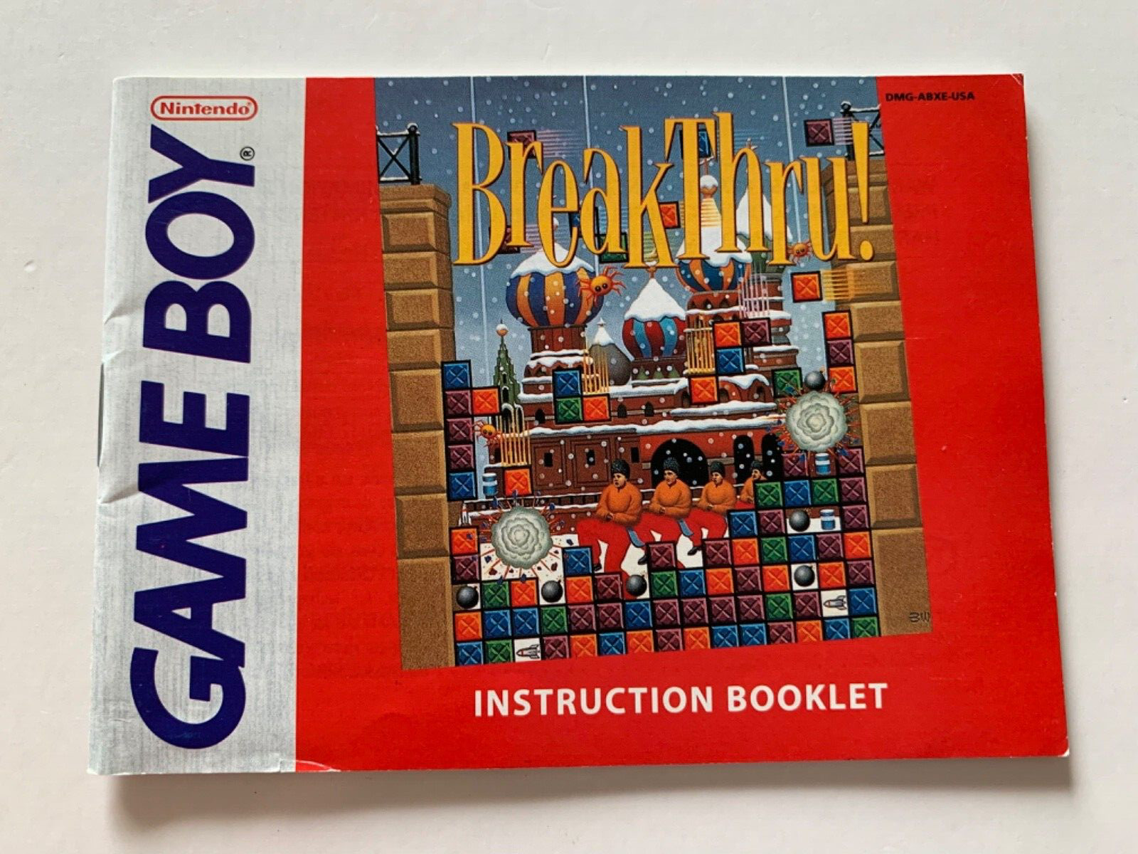 BreakThru! Instruction Manual GameBoy Break Thru Nintendo Game Boy