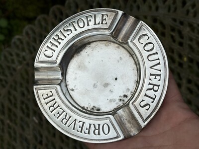 Advertising Ashtray Cutlery Christofle Silver Metal Vintage France