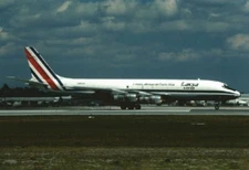 Lacsa Cargo DC-8-55F N29549 @ Miami 1989 - postcard