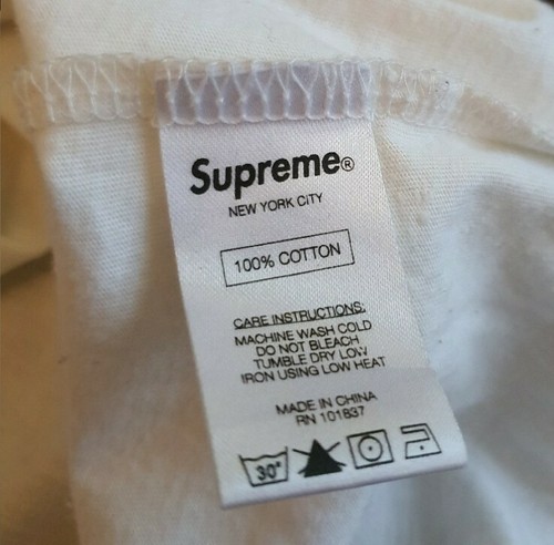 SS14 Supreme Fusione Rosa Raglan L/S Tee Bianco Manica Lunga Grande T-Shirt - Foto 6 di 6