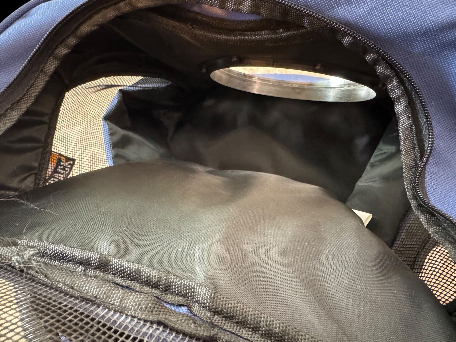 Blue Cat Carrier Backpack Holds Up To 20 Pounds  Mesh & Clear Window & Tag