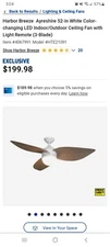 52in ceiling fan with remote indoor/outdoor usage.   Brand new in box