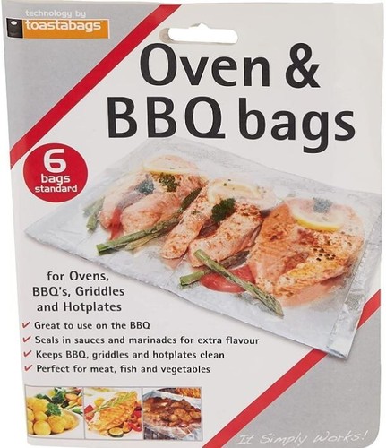 6pk BBQ bags For Roasting Ovens, BBQs, Griddles And Hotplates Standard 21 x 16cm