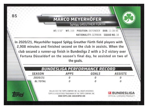 2021-22 Topps Bundesliga base cards Pick your Card(s) - Picture 165 of 391