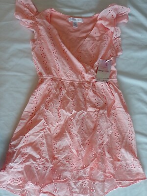 Damen Top Japna Mädchen Größe 14 Rüschenärmel Rosa 17075