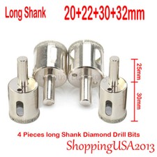 20 22 30 32mm Diamond Dill Bits Hole Saw Cutter Tool Long Shank Glass Marble