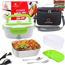 1.5L Electric Heating Lunch Box Portable for Car Office & Picnic With Warmer Bag