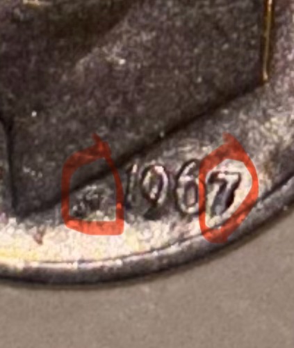 1967 ERROR Dime (IN GOD WE TRUST And 7 Error) - Picture 3 of 3