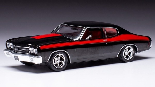 Chevrolet Chevelle Ss 1970 Schwarz/Rot 1:43 Modell Ixo Model-image