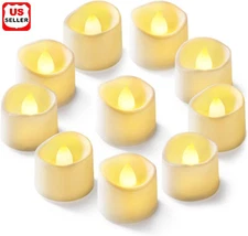 10 Pcs Flameless Moving Flicker Led Tea Lights Battery Operated Candle Wedding