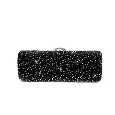 Women Black Velvet Evening Clutch with Beads and Sequins Clutch Purse for Par...
