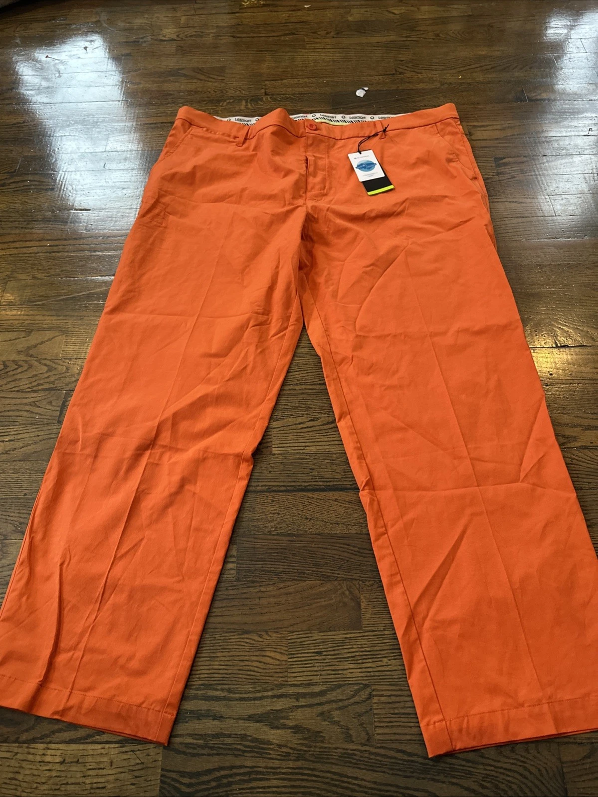 Lesmart Golf Size 46 Pants Mens Orange Performance Straight Leg Lightweight NWT