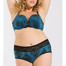 Torrid Women's Blue Second Skin Mid-Rise Cheeky Panty Size 00 M/L