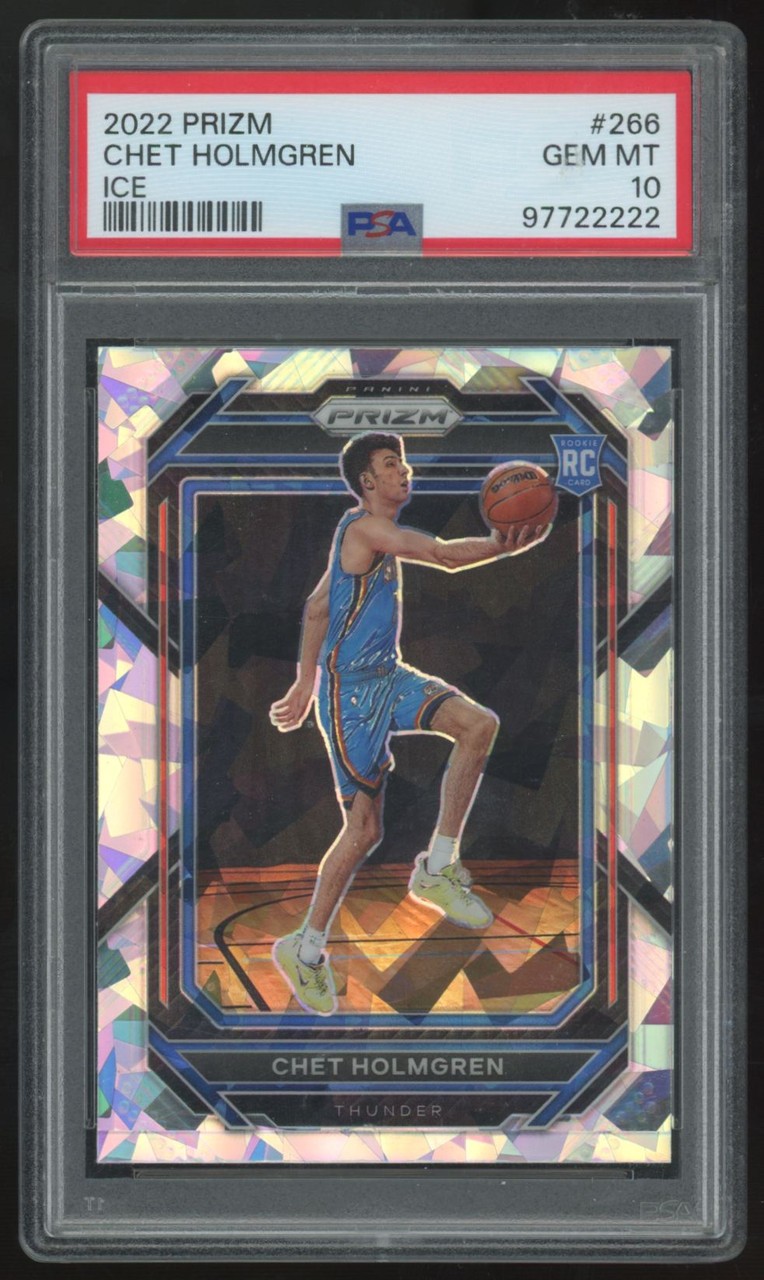 2022-23 Panini Prizm Chet Holmgren RC Ice #266 PSA 10