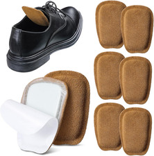 3 Pairs Shoe Tongue Pads Soft Suede Leather Self Adhesive Inserts for Men Women