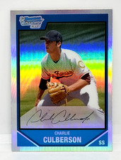 CHARLIE CULBERSON REFRACTOR ~ 2007 BOWMAN CHROME DRAFT PICKS #BDPP52  1ST BOWMAN