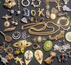 Antique VTG 18kt HGE Signed Napier Sarah Cov Monet DuBarry BSK Costume Jewelry