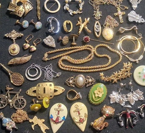 Antique VTG 18kt HGE Signed Napier Sarah Cov Monet DuBarry BSK Costume Jewelry