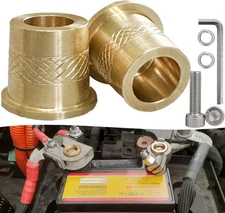 2PCS 580 Short Brass Post Adapter Battery Terminal M6 Top or Side Charging