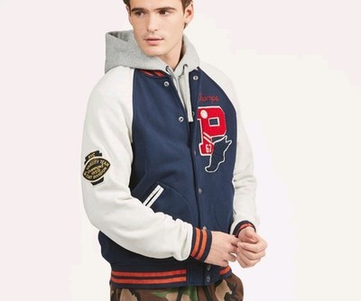 Polo Ralph Lauren Patch P Wing Baseball Bulldog Varsity Letterman