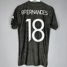MANCHESTER UNITED 2020 2021 AWAY FOOTBALL SHIRT JERSEY ADIDAS #18 B. FERNANDES