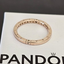 Pandora Rose™ Logo and Hearts Ring with Clear Zirconia Size 60 189482 Free Post
