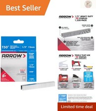 Arrow T50 Staples 1/2" Leg Length - 1250 Count for Crafts Upholstery