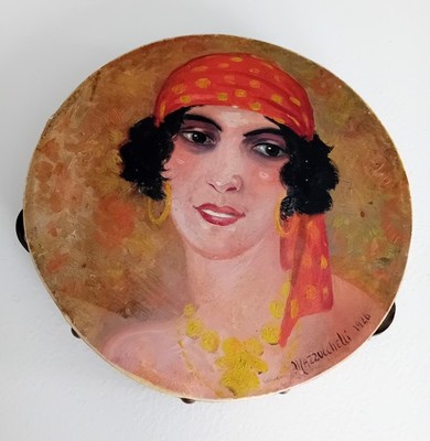 Altes Holztrommel signiert Mazzucchelli 1926