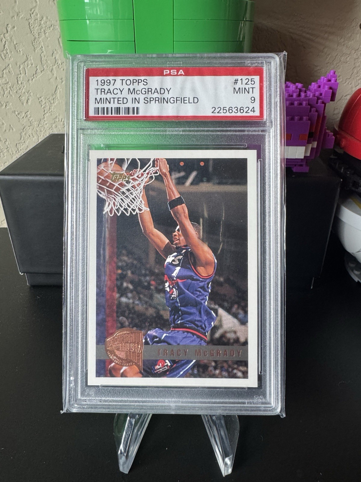 1997 Topps Tracy McGrady Minted in Springfield Rookie RC #125 PSA 9 Mint