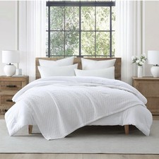 Tahari Home - Blanket, Soft Diamond Textured Cotton Blanket, Cozy Home Decor ...