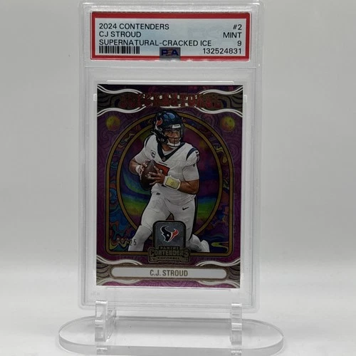 2024 Panini Contenders Football C.J. Stroud #2 Supernatural Cracked Ice /25