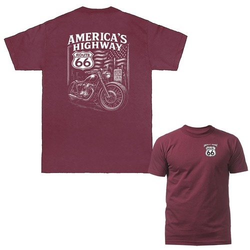 America's Highway Route 66 Graphic T-shirt - Picture 6 of 7