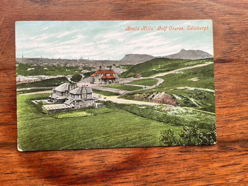 Braid Hills Golf Course Edinburgh Scotland Valentines Series Postcard 1900s