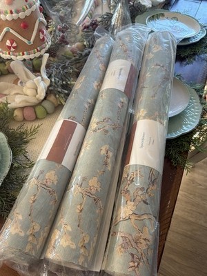 Spoonflower Vincent Van Gogh Almond Blossom In Slate Blue Grasscloth Wallpaper 