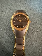 Brand New Stunning Charles Lasalle Oval Black Face Gold-Silver Band Men’s Watch￼