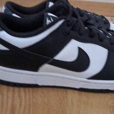 Nike Dunk Low Retro Low Top Leder Sneaker schwarz/weiß Schnürung EU 43