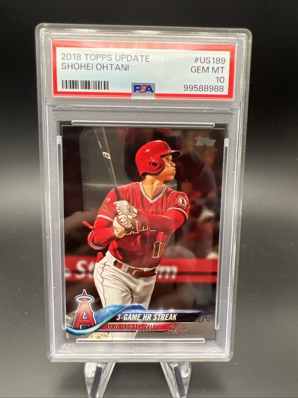 2018 Topps Update PSA 10 Season Highlights Checklist Shohei Ohtani #US189 (RC)