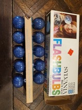 10 Vintage Sylvania Blue Dot Flash Bulbs Press 25B and Flashbulbs For Camera
