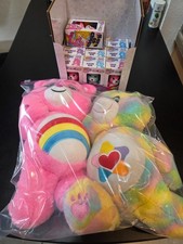 Care Bear Lot of 12 Bears 2 Large and 10 Mini Bears
