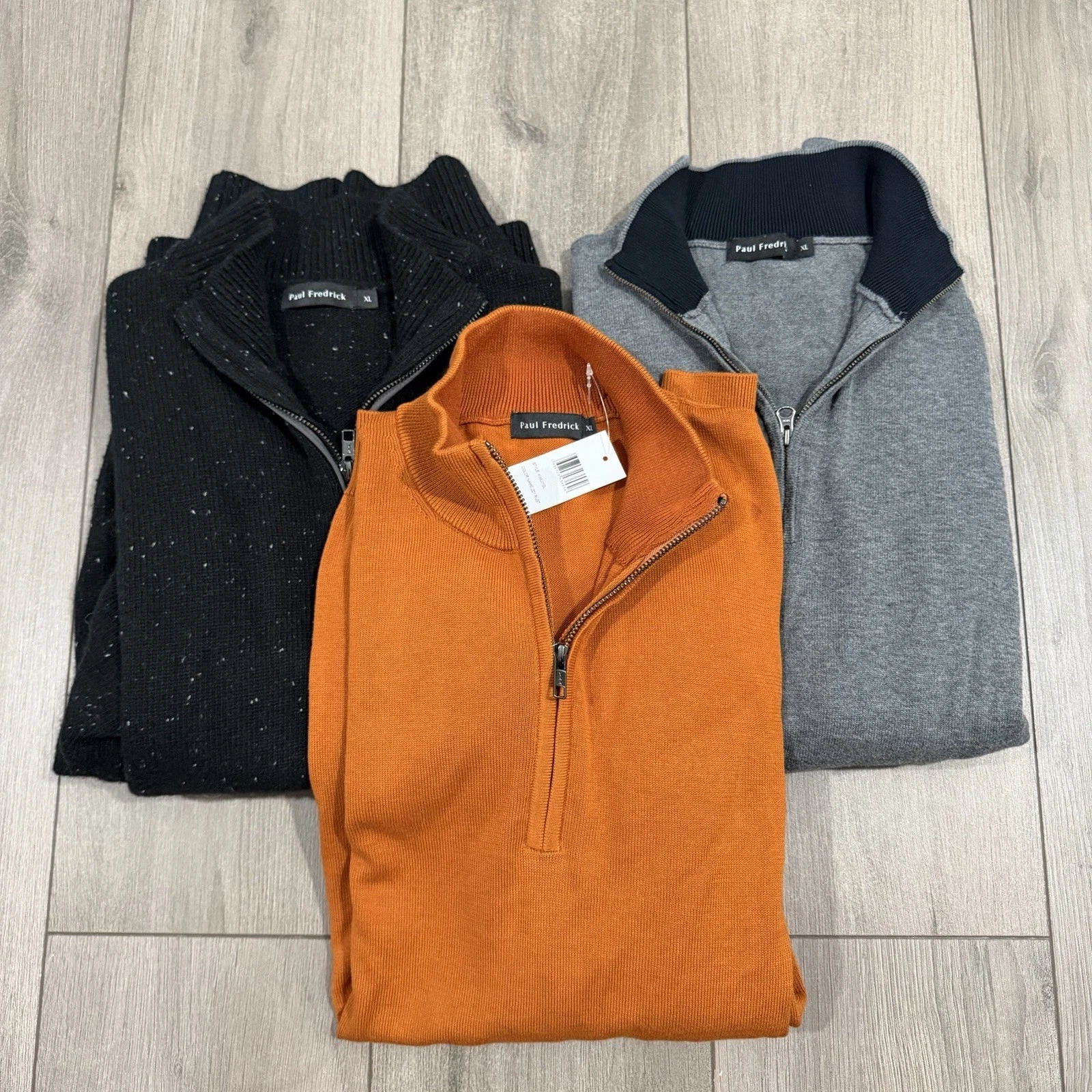 Lot Of 3: Paul Frederick Men’s XL Supine Cotton 1/4 Zip Mock Neck Wool Blend
Opens in a new window o