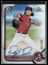 2022 Bowman Chrome #CPA-DD Dylan Dodd Prospect Autographs Refractor #/499