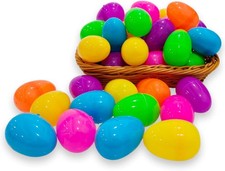 Easter Eggs 30 Pack, 2.3'' Fillable Plastic Easter Eggs, Bright Color Assortment