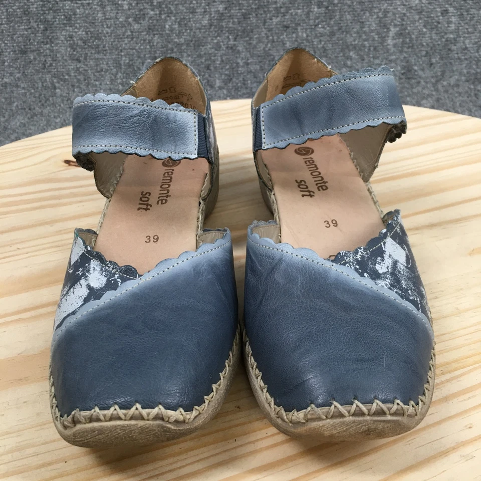 Zapatos Remonte Mujer 39 Azul Doris Mary Jane Cuero Cómodo Gancho y Lazo Bajo Foto 4 de 4