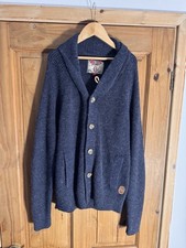 Tokyo Laundry Men's Cardigan Button And Elbow Patches Cool Retro Size M