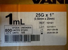 Vanishpoint 1ml Syringe Case - 800 Syringes - Exp 8/2026 - Ref 10161